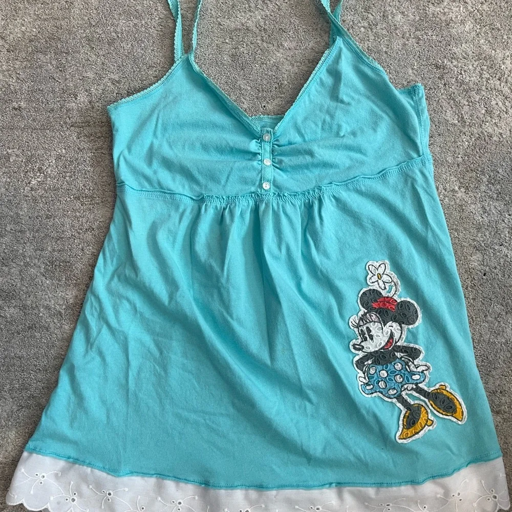 Disney Parks Turquoise Minnie Mouse Camisole - Picture 1 of 5